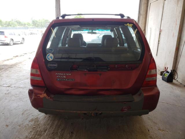 JF1SG65693H720543 - 2003 SUBARU FORESTER 2.5XS მუქწითელი ფოტო 6