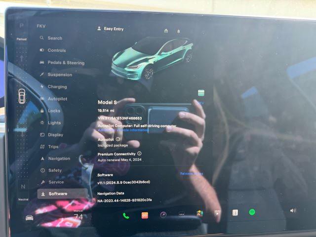 5YJSA1E53NF468653 - 2022 TESLA MODEL S 灰色 照片 8