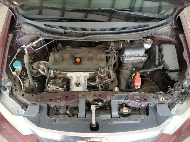 2HGFB2F57CH558528 - 2012 HONDA CIVIC LX MAROON photo 11