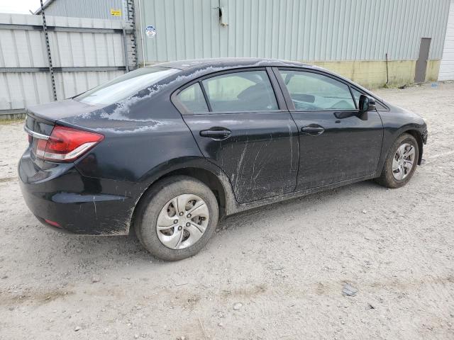 2HGFB2F5XDH531079 - 2013 HONDA CIVIC LX BLACK photo 3