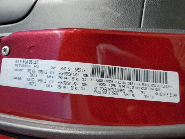 2C4RC1BG3LR203991 - 2020 CHRYSLER PACIFICA TOURING L 红色 照片 13