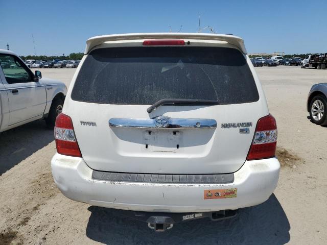 JTEDW21A860006152 - 2006 TOYOTA HIGHLANDER HYBRID WHITE photo 6