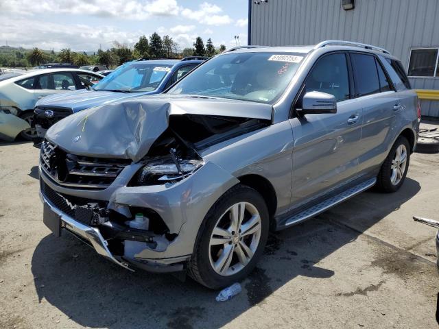 4JGDA5HB9EA359264 - 2014 MERCEDES-BENZ ML 350 4MATIC GRAY photo 1