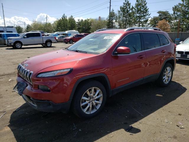 1C4PJMDS6EW189658 - 2014 JEEP CHEROKEE LIMITED MAROON photo 1