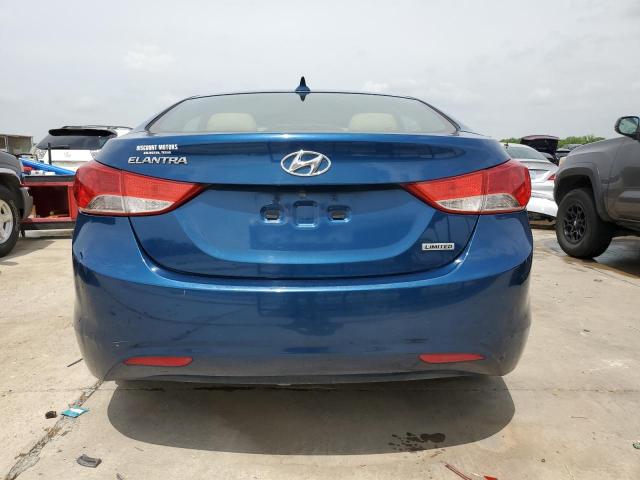 KMHDH4AE9DU960813 - 2013 HYUNDAI ELANTRA GLS BLUE photo 6