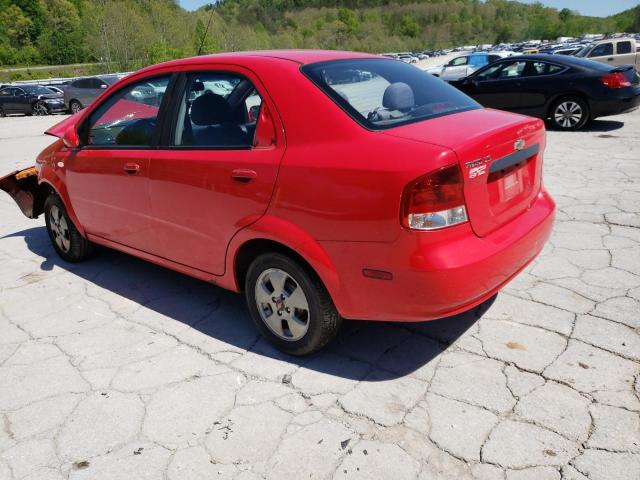 KL1TD56656B628702 - 2006 CHEVROLET AVEO BASE RED photo 2