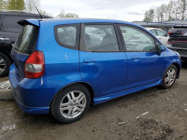 JHMGD37667S058576 - 2007 HONDA FIT S 蓝色 照片 3