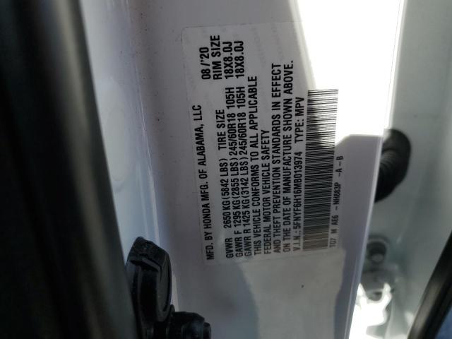 5FNYF6H16MB013974 - 2021 HONDA PILOT LX WHITE photo 13