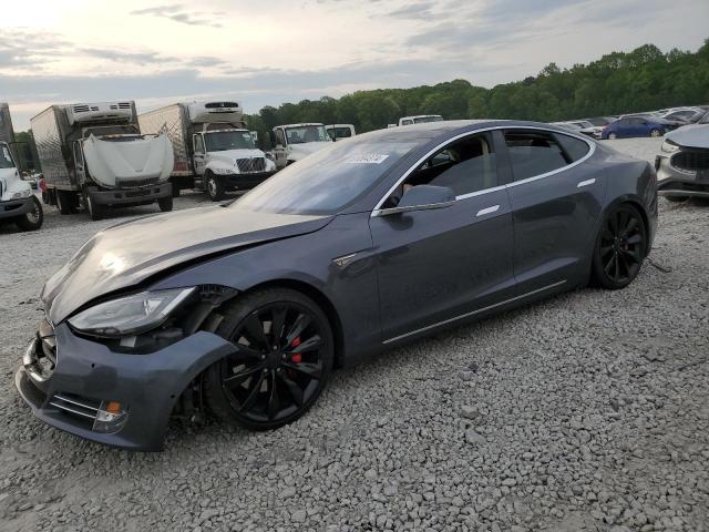 5YJSA1H23EFP67724 - 2014 TESLA MODEL S ნაცრისფერი ფოტო 1