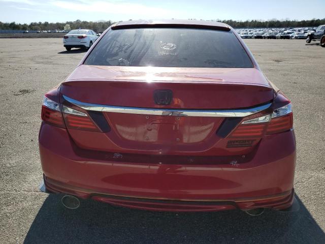 1HGCR2F16HA245245 - 2017 HONDA ACCORD SPORT SPECIAL EDITION RED photo 6