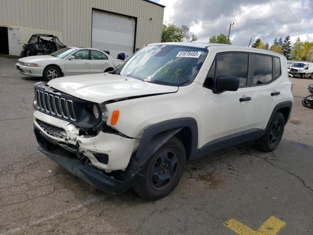 ZACNJBAB9KPJ82466 - 2019 JEEP RENEGADE SPORT WHITE photo 1