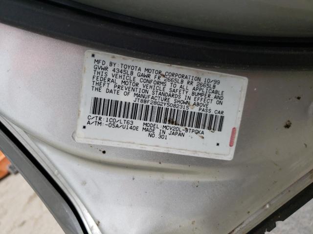 JT8BF28G2Y5082315 - 2000 LEXUS ES 300 SILVER photo 12