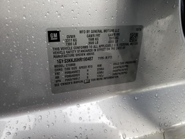 1GYS3KKJ6HR198487 - 2017 CADILLAC ESCALADE ESV PLATINUM ვერცხლისფერი ფოტო 14