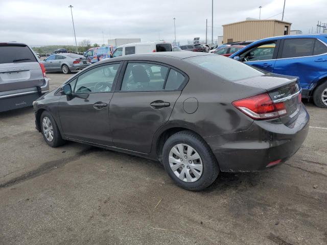 2HGFB2F59EH517062 - 2014 HONDA CIVIC LX GRAY photo 2