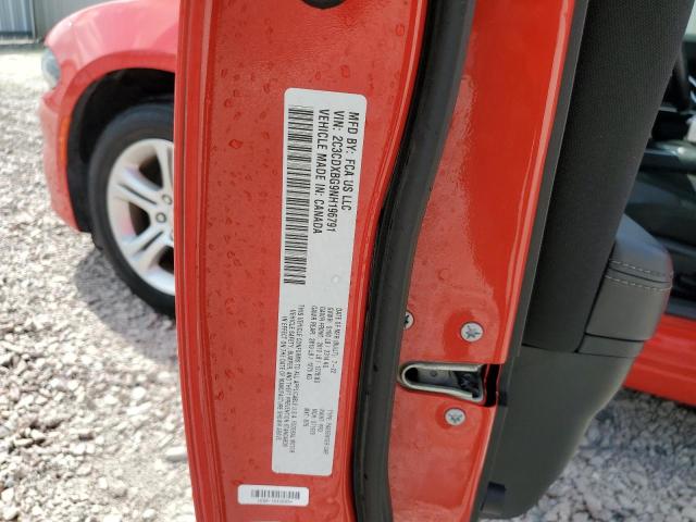 2C3CDXBG9NH196791 - 2022 DODGE CHARGER SXT RED photo 12