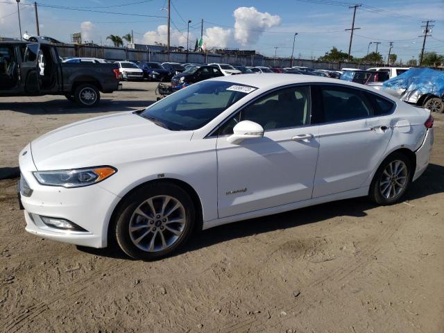 3FA6P0LU2HR408960 - 2017 FORD FUSION SE HYBRID WHITE photo 1