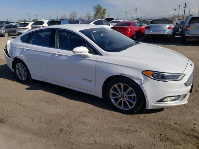 3FA6P0LU2HR408960 - 2017 FORD FUSION SE HYBRID WHITE photo 4