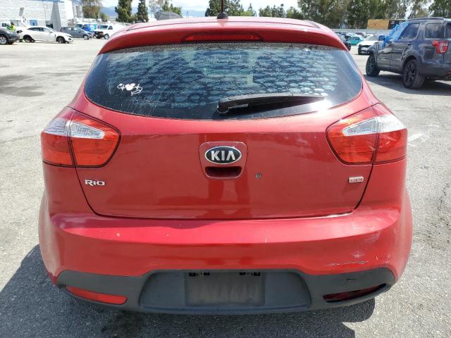 KNADM5A37D6241503 - 2013 KIA RIO LX RED photo 6