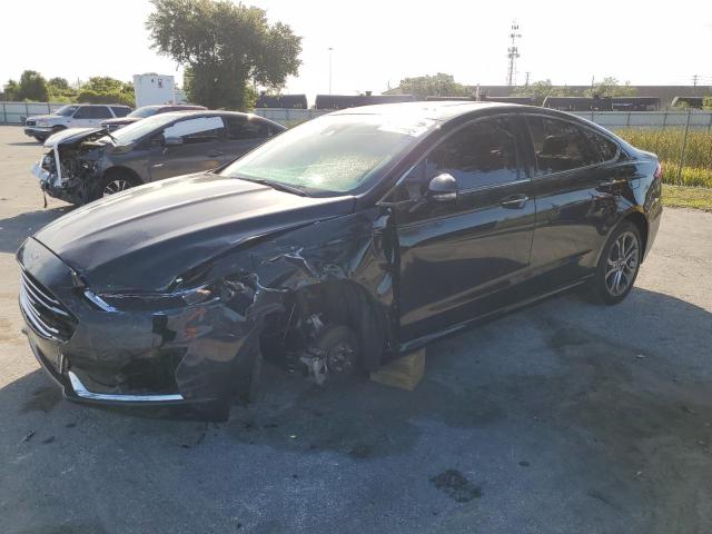 3FA6P0CDXKR137931 - 2019 FORD FUSION SEL BLACK photo 1