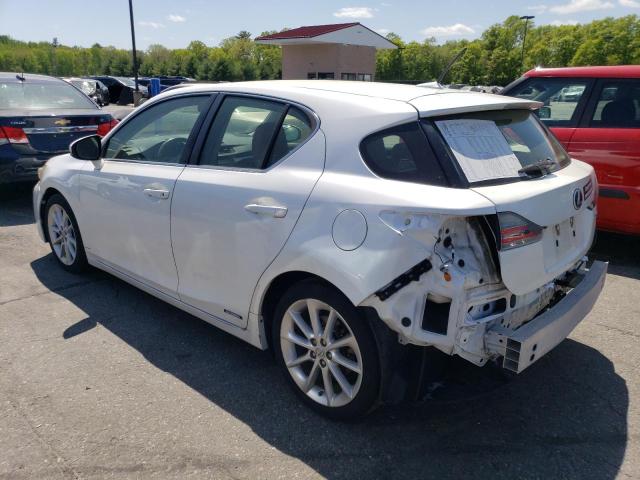 JTHKD5BH8C2072990 - 2012 LEXUS CT 200 WHITE photo 2