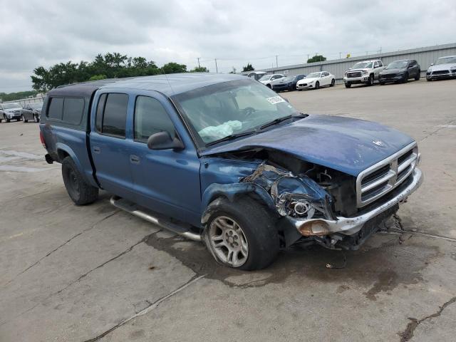 1D7HL48N74S589730 - 2004 DODGE DAKOTA QUAD SLT BLUE photo 4