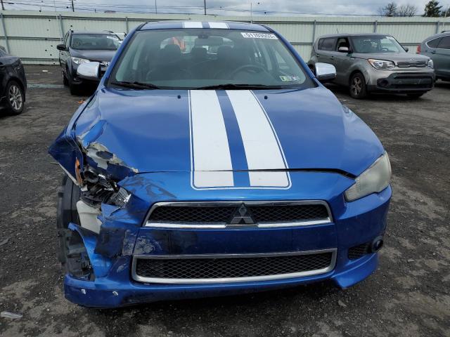 JA32X8HW1AU006264 - 2010 MITSUBISHI LANCER GTS BLUE photo 5