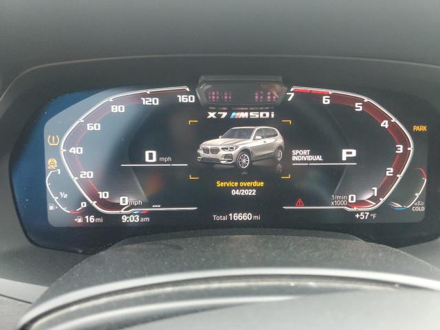 5UXCX6C03LLE35512 - 2020 BMW X7 M50I WHITE photo 9
