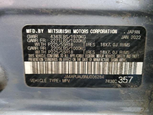 JA4APUAU9NU006284 - 2022 MITSUBISHI OUTLANDER ES GRAY photo 13