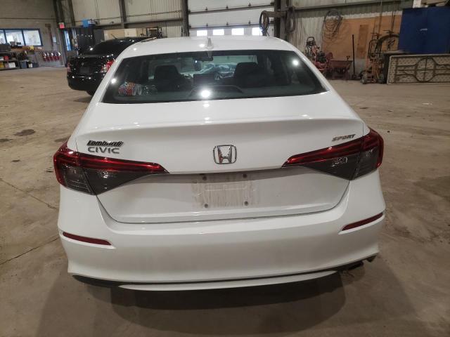 2HGFE2F56NH126328 - 2022 HONDA CIVIC SPORT WHITE photo 6