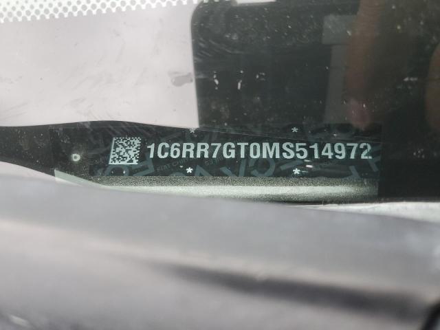 1C6RR7GT0MS514972 - 2021 RAM 1500 CLASS SLT შავი ფოტო 12