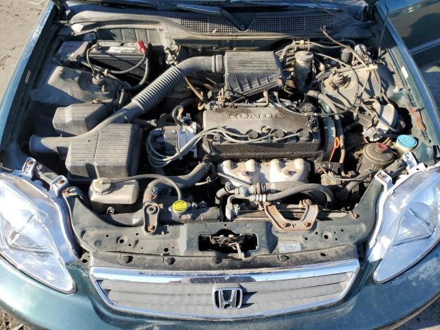 2HGEJ6671YH576411 - 2000 HONDA CIVIC LX GREEN photo 11