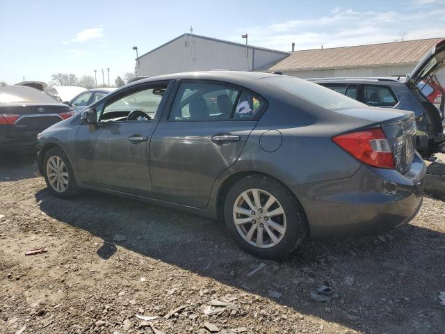 2HGFB2F99CH515599 - 2012 HONDA CIVIC EXL ნაცრისფერი ფოტო 2