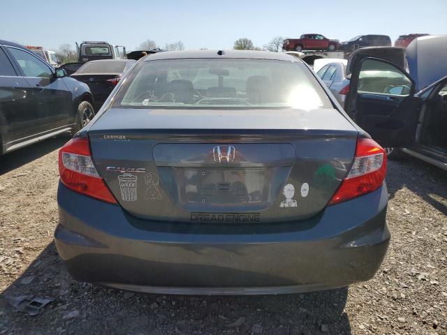 2HGFB2F99CH515599 - 2012 HONDA CIVIC EXL ნაცრისფერი ფოტო 6
