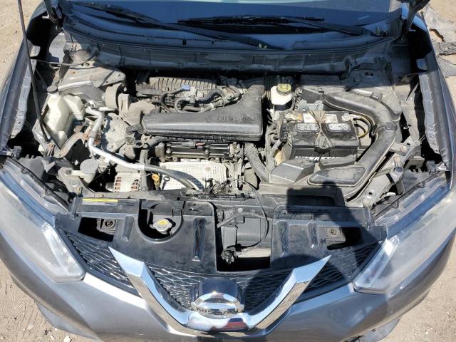 KNMAT2MV2GP626101 - 2016 NISSAN ROGUE S GRAY photo 12