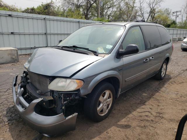 2D4GP44L07R181061 - 2007 DODGE CARAVAN SXT BLUE photo 2