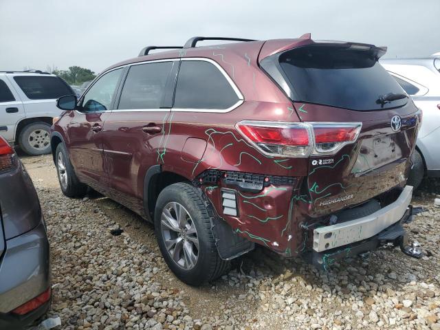 5TDZKRFH1ES026159 - 2014 TOYOTA HIGHLANDER LE MAROON photo 2