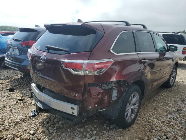 5TDZKRFH1ES026159 - 2014 TOYOTA HIGHLANDER LE MAROON photo 3