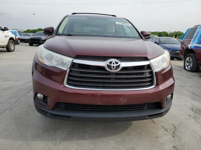 5TDZKRFH1ES026159 - 2014 TOYOTA HIGHLANDER LE MAROON photo 5