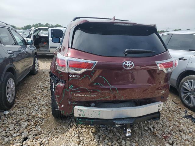 5TDZKRFH1ES026159 - 2014 TOYOTA HIGHLANDER LE MAROON photo 6