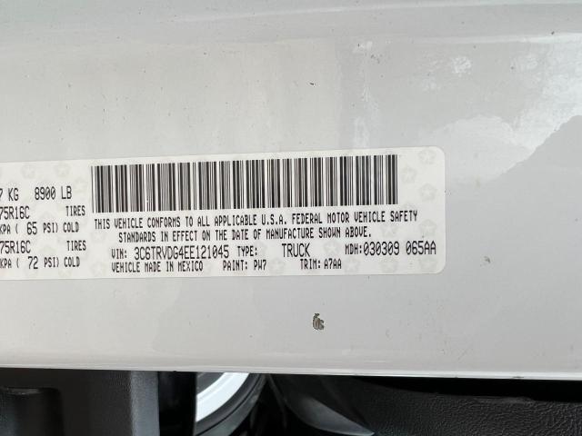 3C6TRVDG4EE121045 - 2014 RAM PROMASTER 2500 HIGH أبيض صورة 10