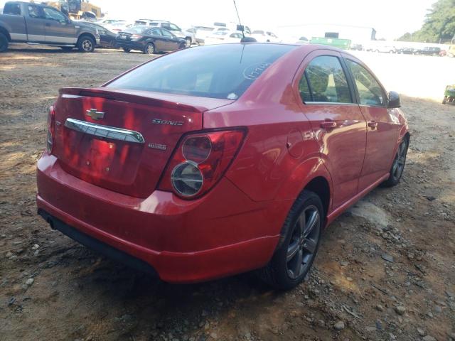 1G1JG5SB0G4103314 - 2016 CHEVROLET SONIC RS RED photo 4