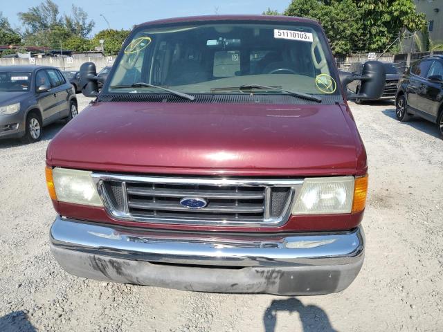 1FMRE11L53HB66717 - 2003 FORD ECONOLINE E150 WAGON BURGUNDY photo 5