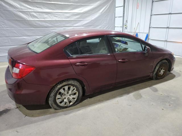 2HGFB2F56CH598308 - 2012 HONDA CIVIC LX ბურგუნდია ფოტო 3