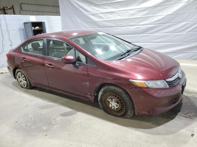 2HGFB2F56CH598308 - 2012 HONDA CIVIC LX ბურგუნდია ფოტო 4