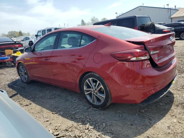 5NPD84LF7JH376233 - 2018 HYUNDAI ELANTRA SEL RED photo 2