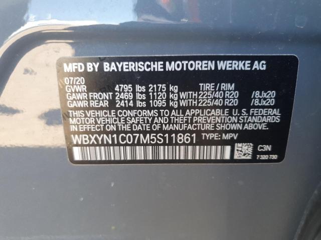 WBXYN1C07M5S11861 - 2021 BMW X2 M35I GRAY photo 12