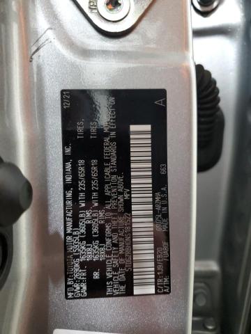 5TDGZRBH0NS181522 - 2022 TOYOTA HIGHLANDER XLE 银色 照片 13