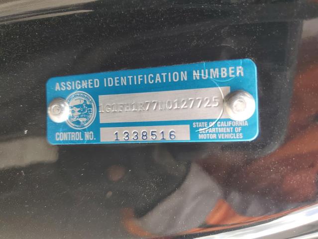 1G1FH1R77N0127725 - 2022 CHEVROLET CAMARO SS BLACK photo 12