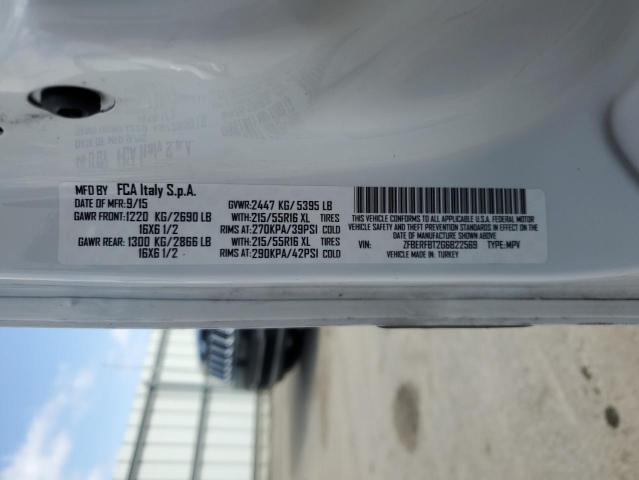 ZFBERFBT2G6B22569 - 2016 RAM PROMASTER SLT WHITE photo 13