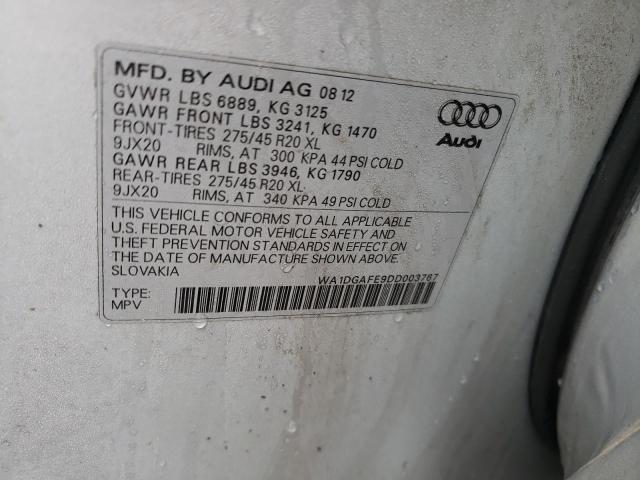 WA1DGAFE9DD003767 - 2013 AUDI Q7 PRESTIGE 银色 照片 13